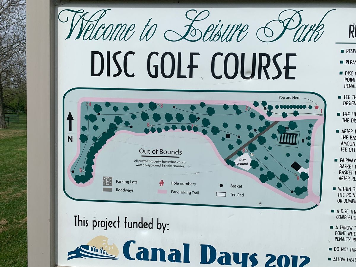 Map of course.  Notice that bottom side of course is edged by a creek that is hidden by trees.