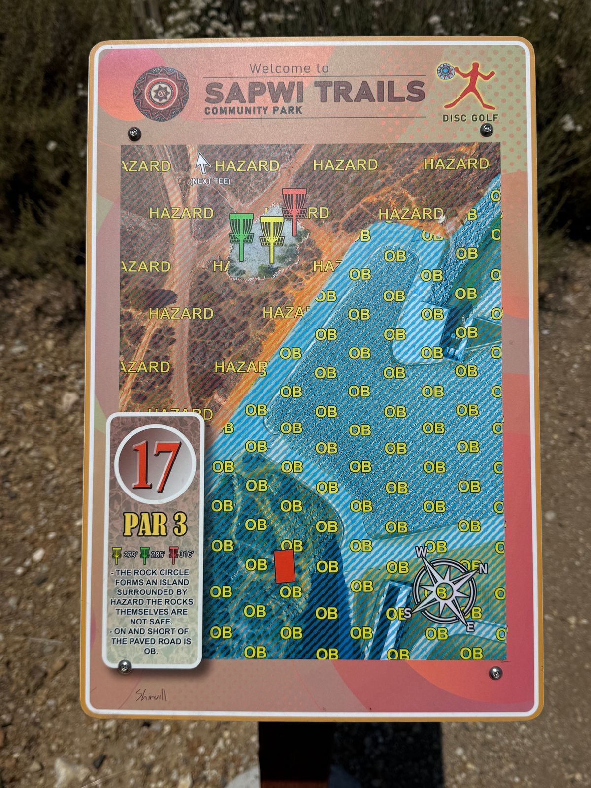 Sign hole 17