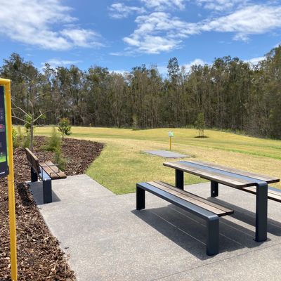 Picnic table at hole 1
