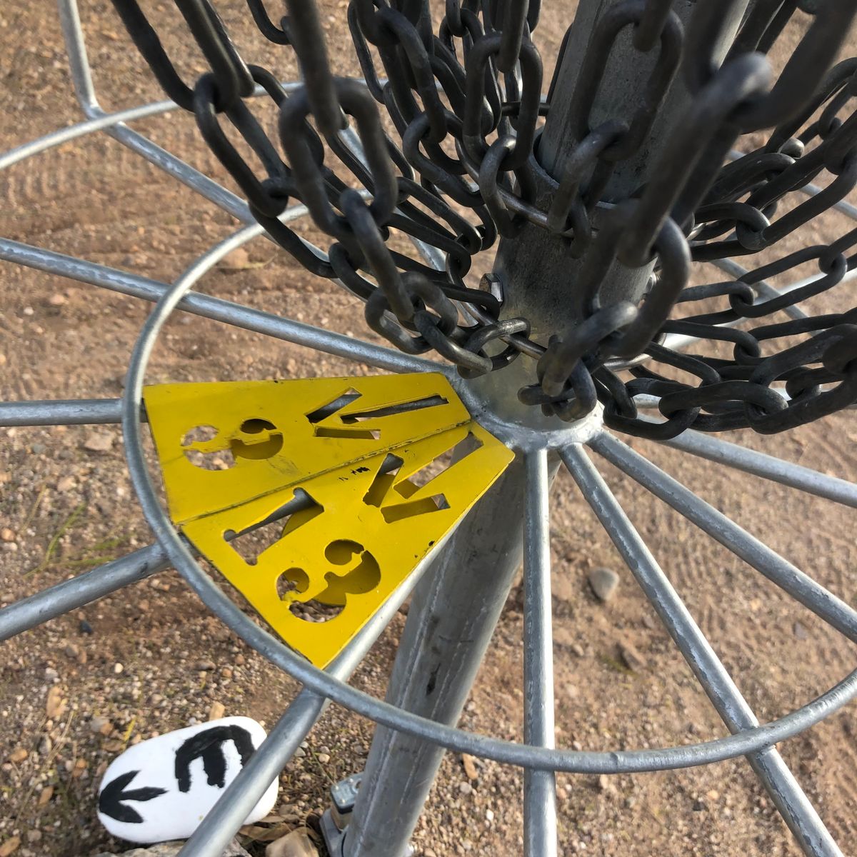 Follow the arrow to tee pad 3 or 13