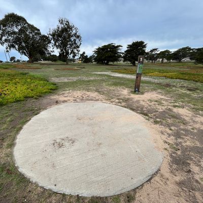 Hole 1's tee pad.