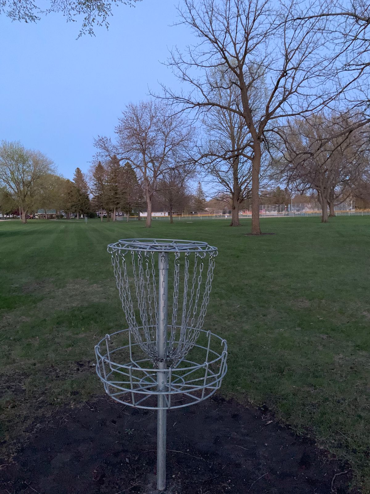 Hole 8 basket view back to teepad