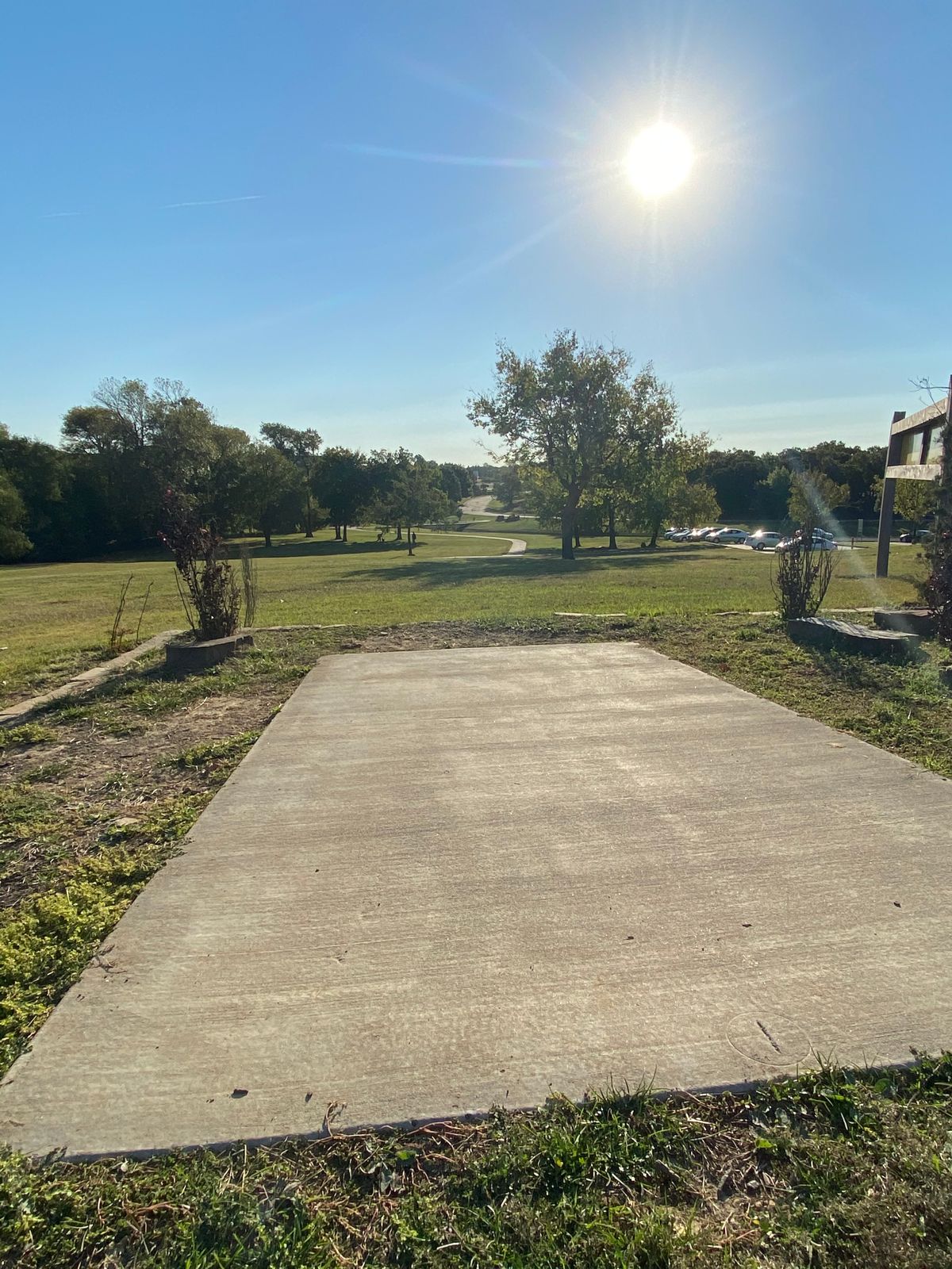 Hole 1, big tee pad