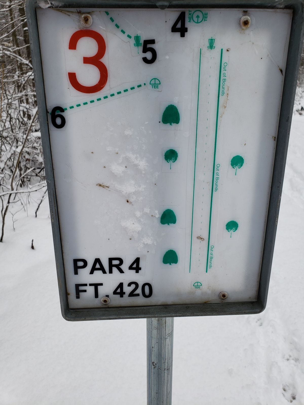 3 tee sign