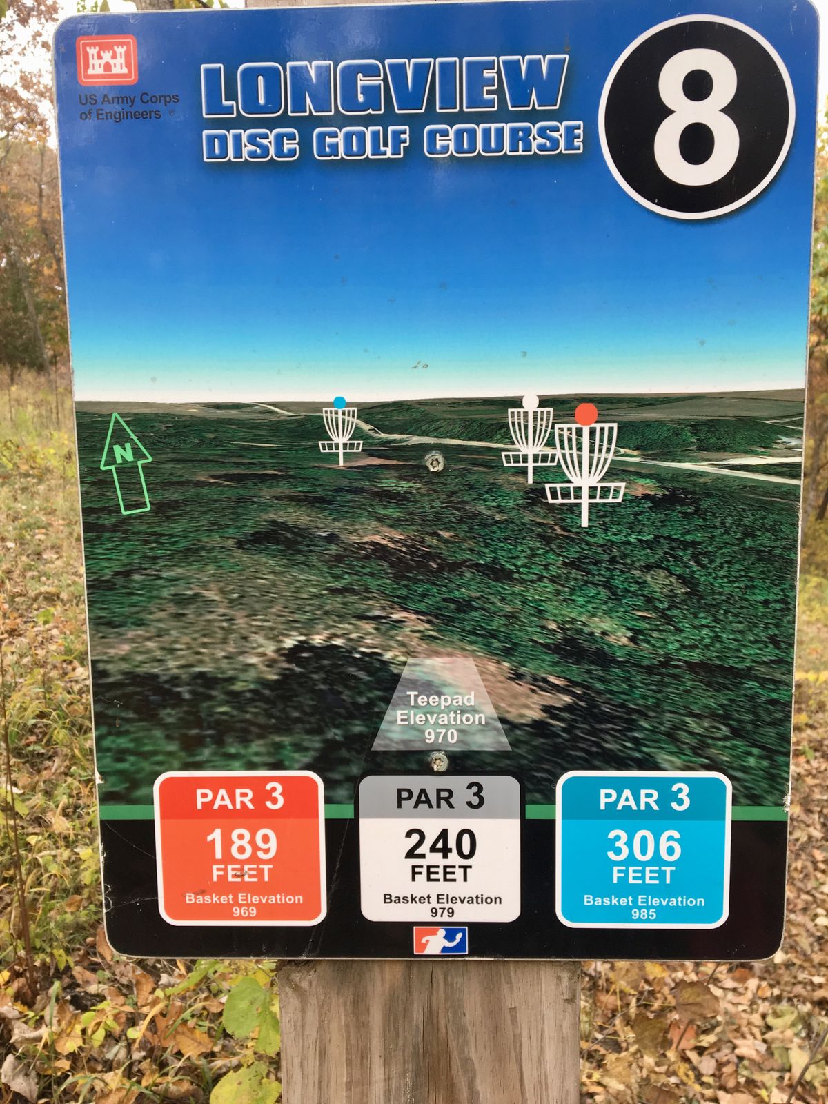 Hole 8 Tee Sign