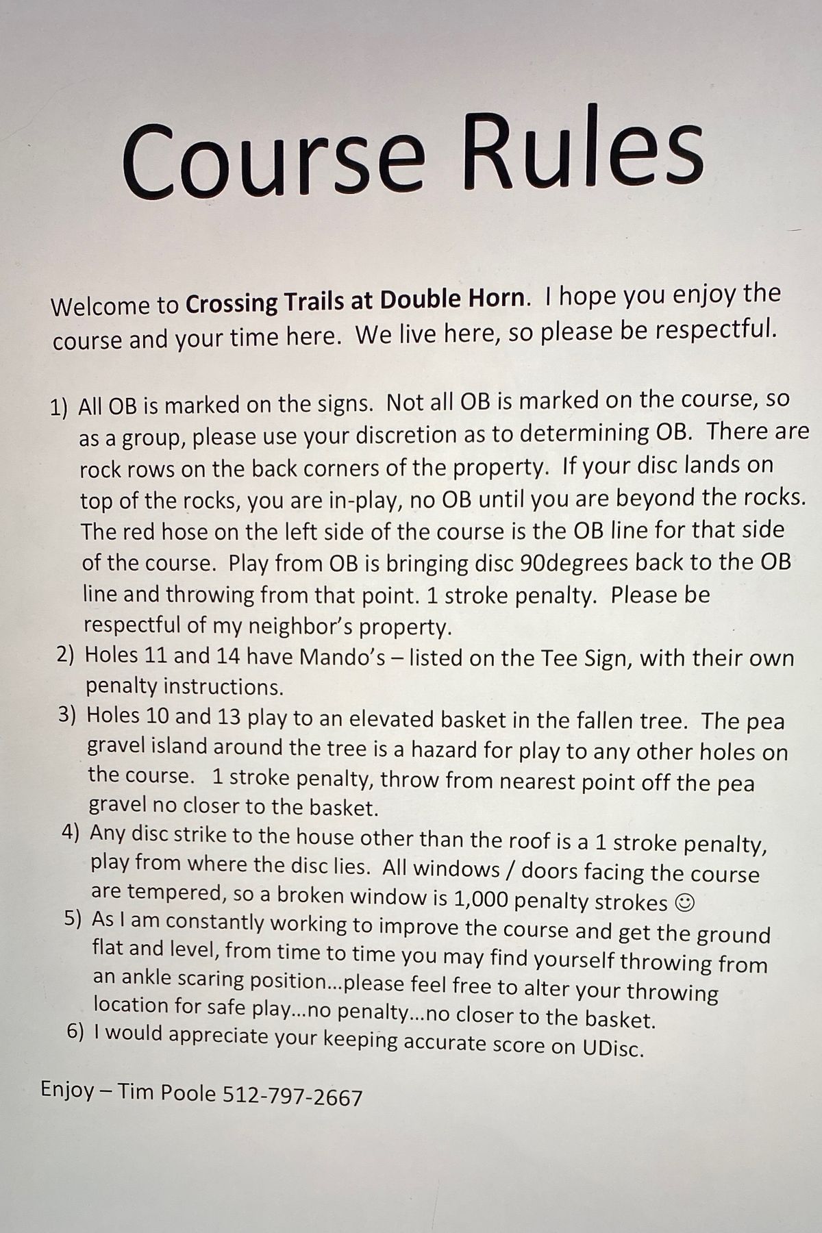 Course Rules