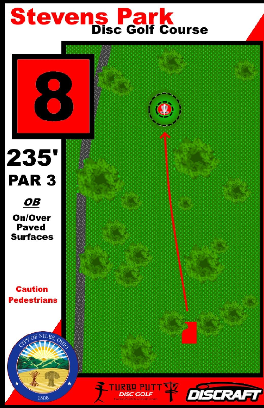 Hole 8 Red Tee Sign