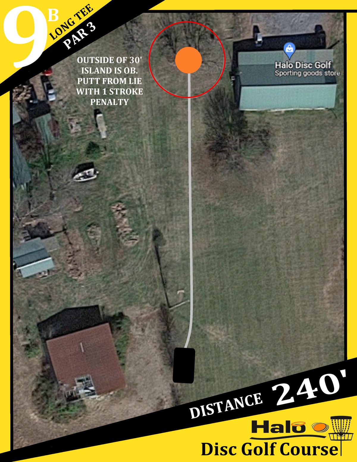 Hole 9B Tee Sign