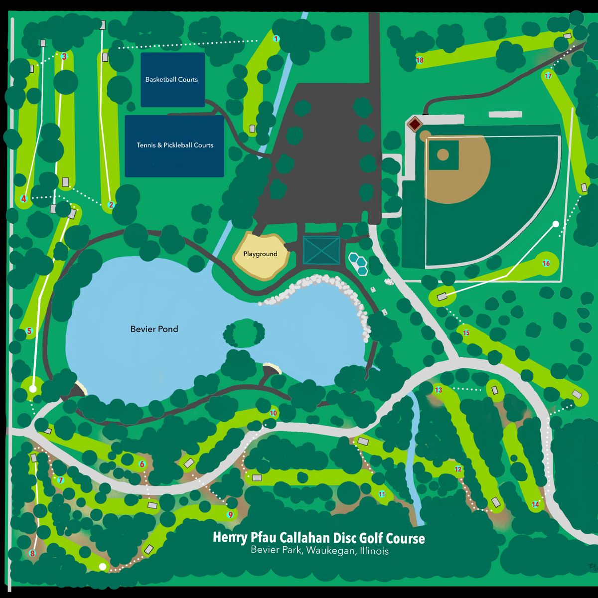 Henry Pfau Callahan Course Map (Updated June 2024) created by R.F.