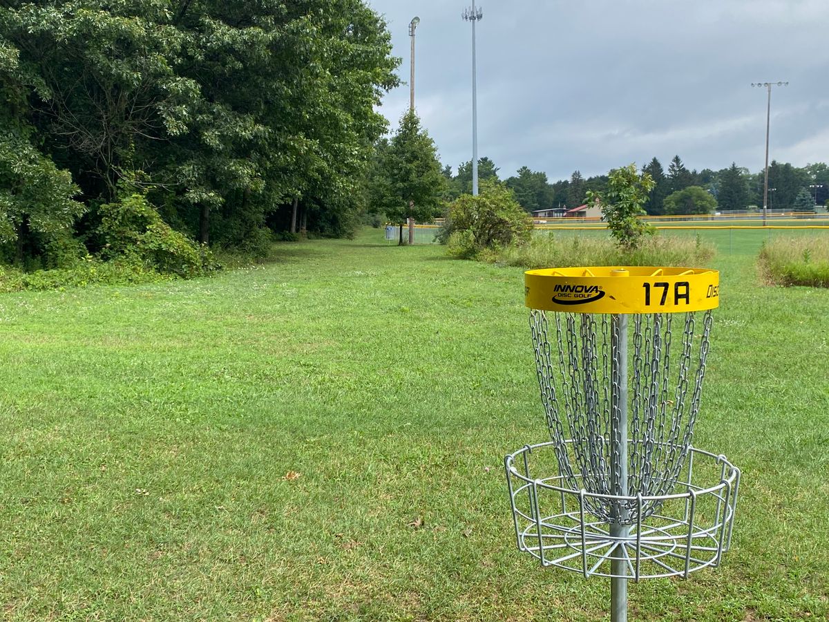 Hole 17 basket A looking towards basket B