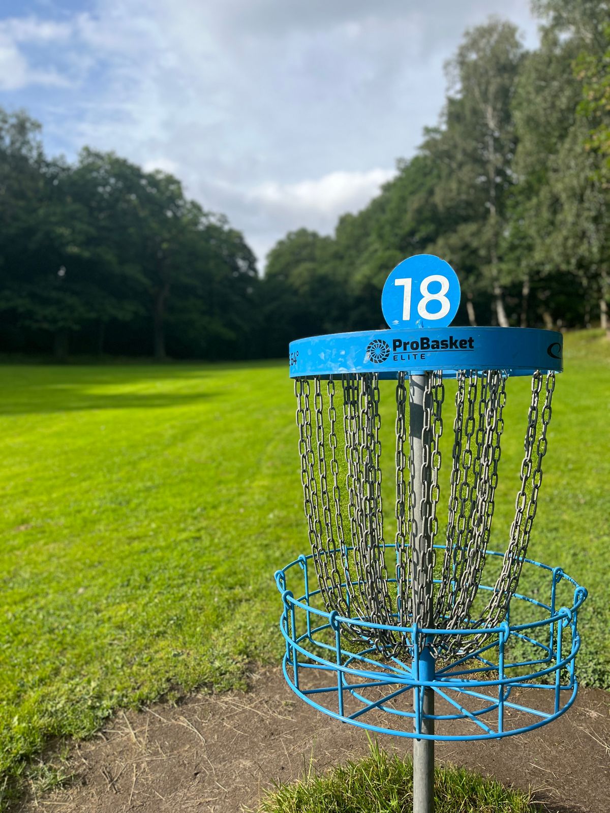 Basket on hole 18 blue course