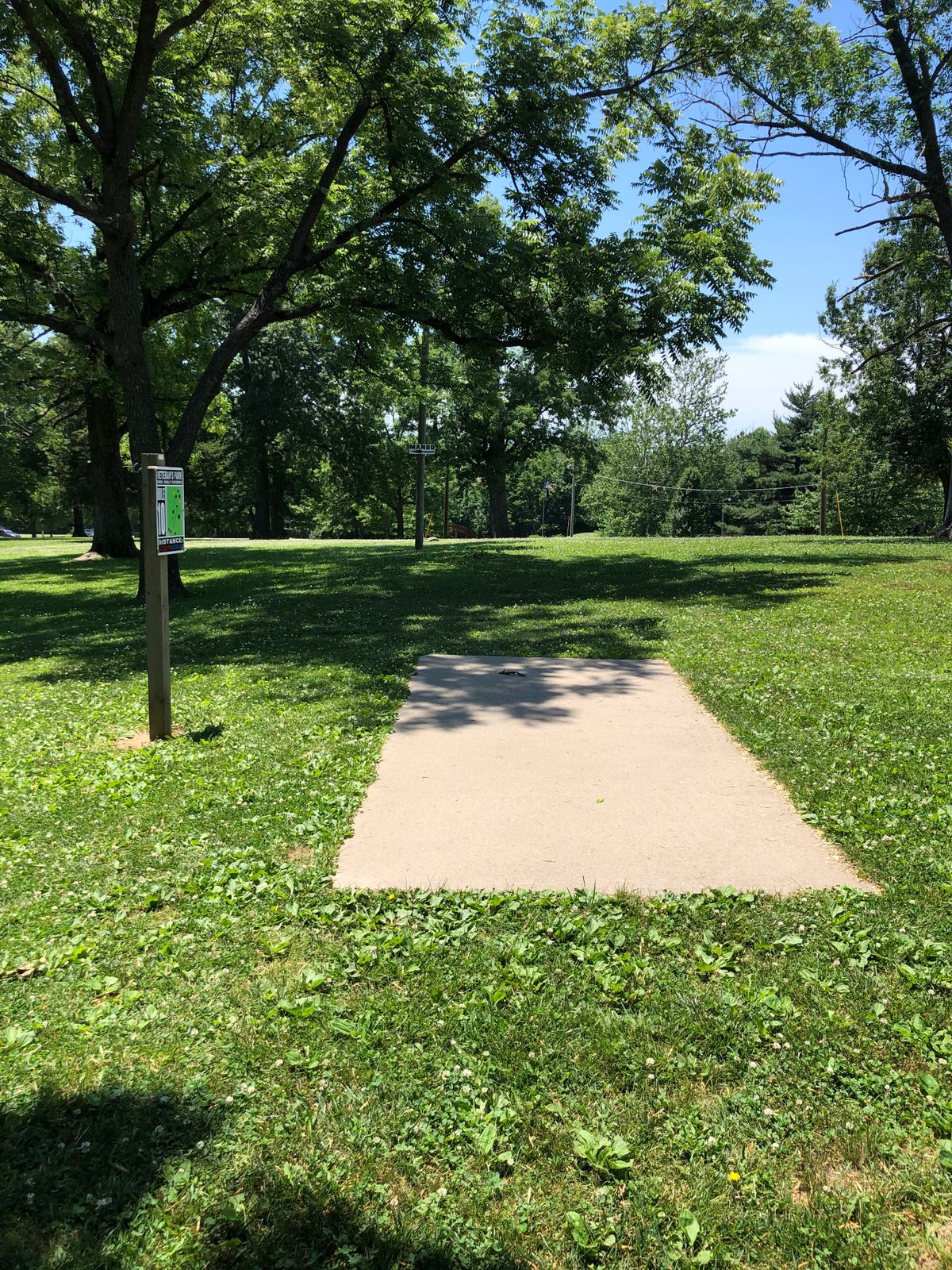 Hole 10: Tee Box. Mando to left of light pole
