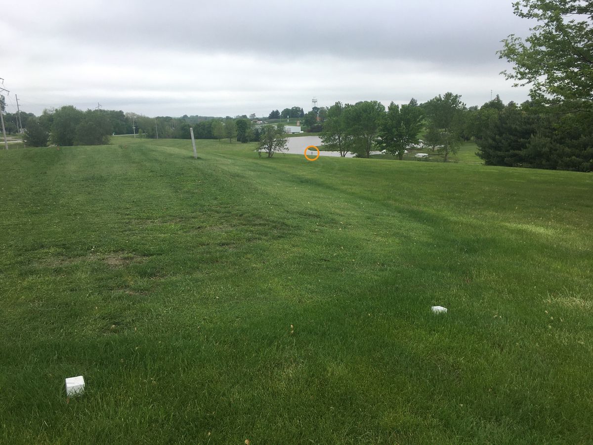 Hole 7 from the tee box