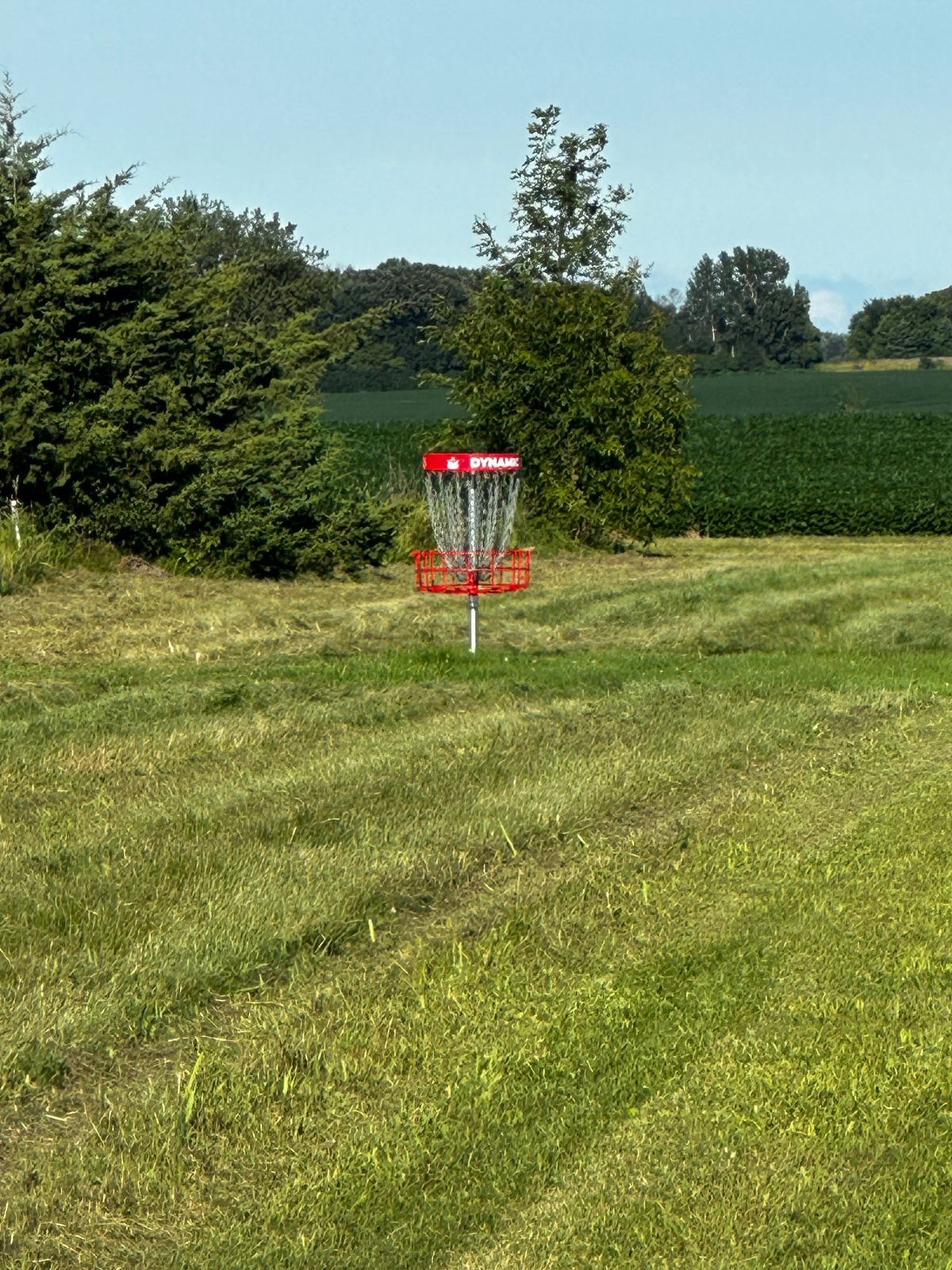Hole 11 pin halfway down fairway
