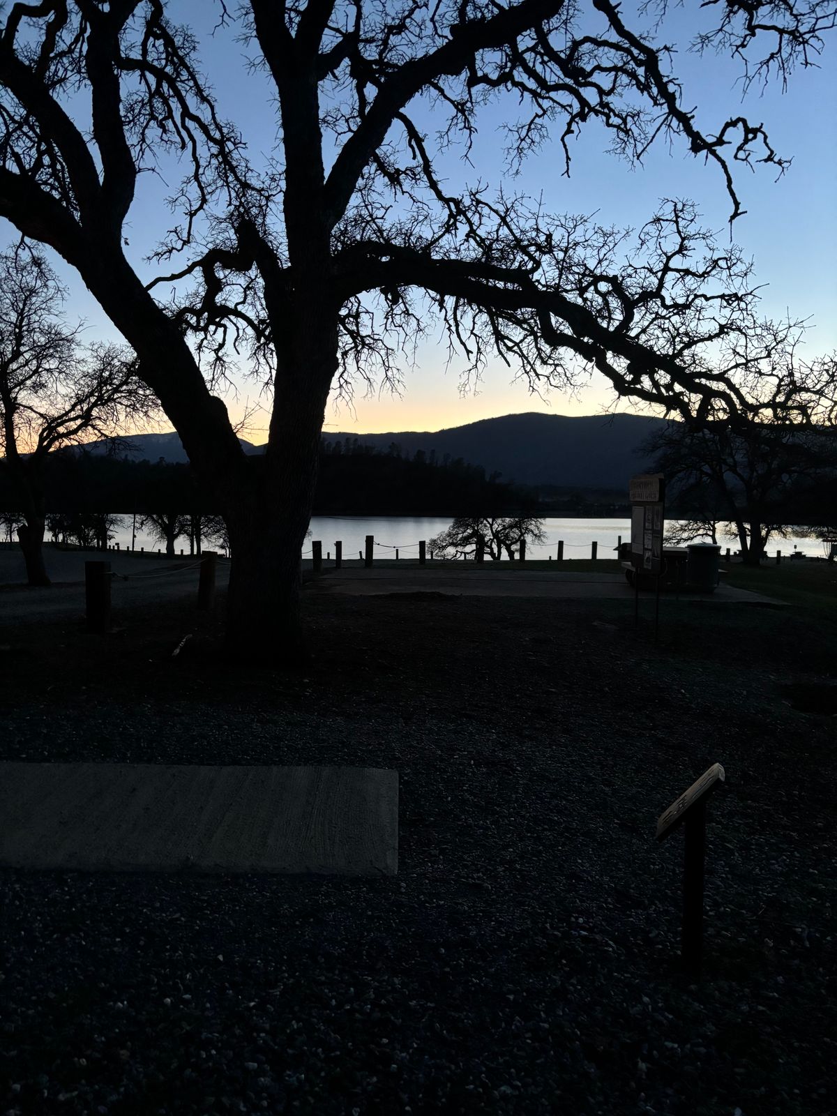 Late February sunset looking off of hole 1 into the mountains!