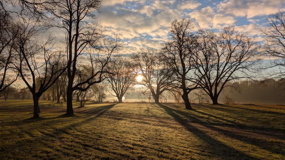Grand River view from the south lot.