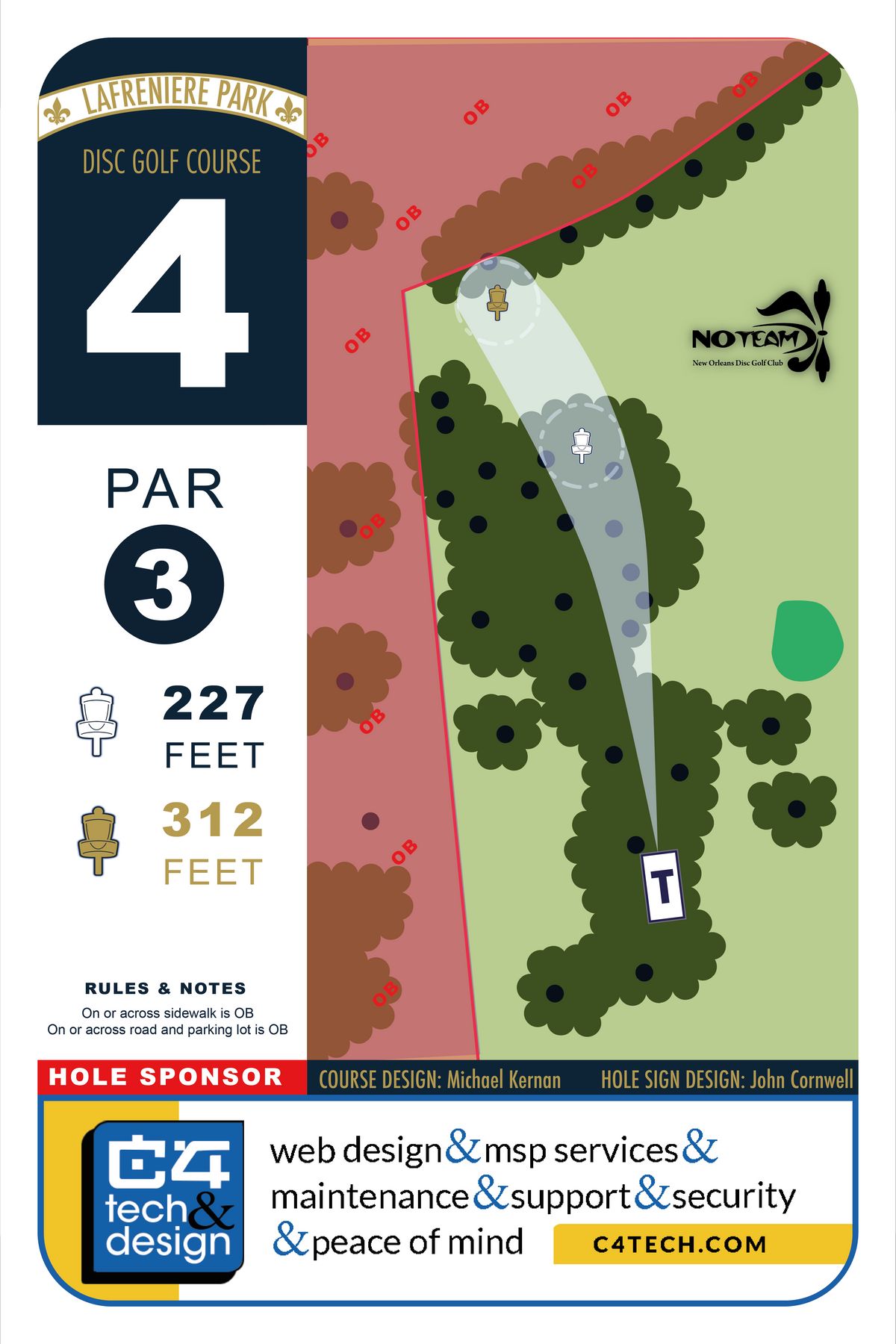 Hole 4 sign