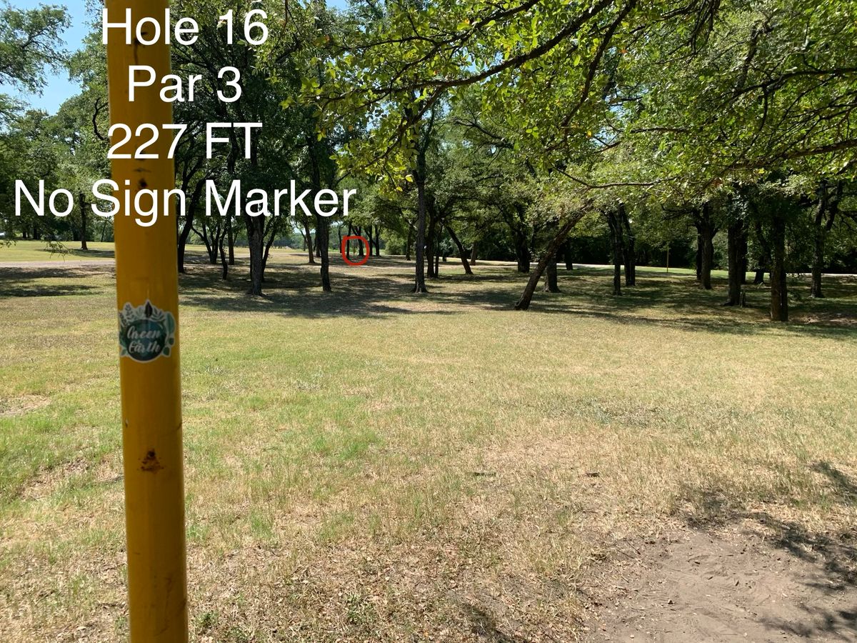 Hole 16. Par 3. 227 feet.