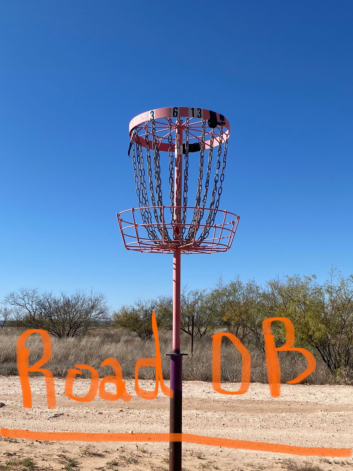Raised Basket 6, road is OB.