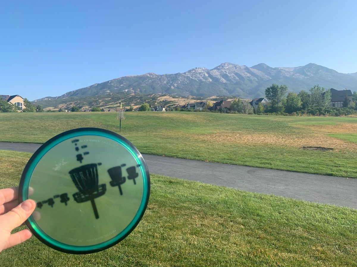 Halfway to Hole 2 basket.