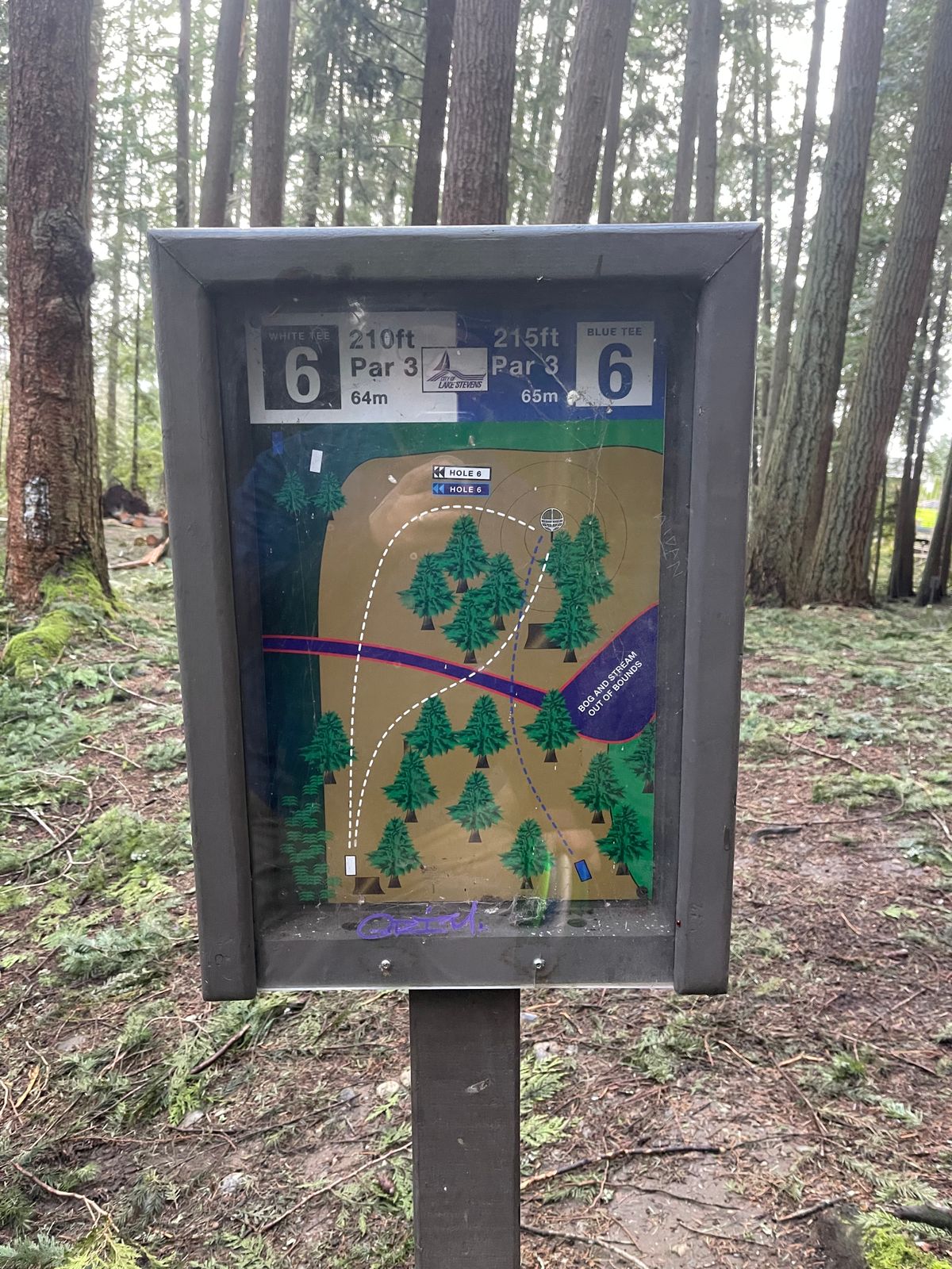 Hole 6 sign