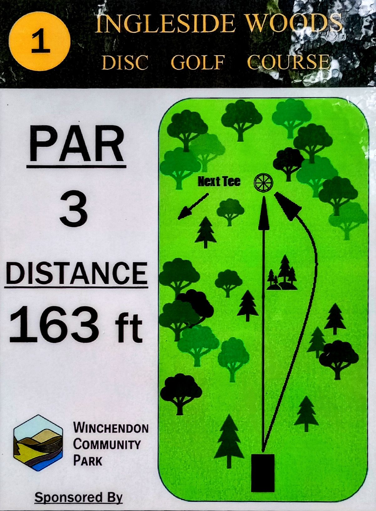 Hole 1 Tee Sign