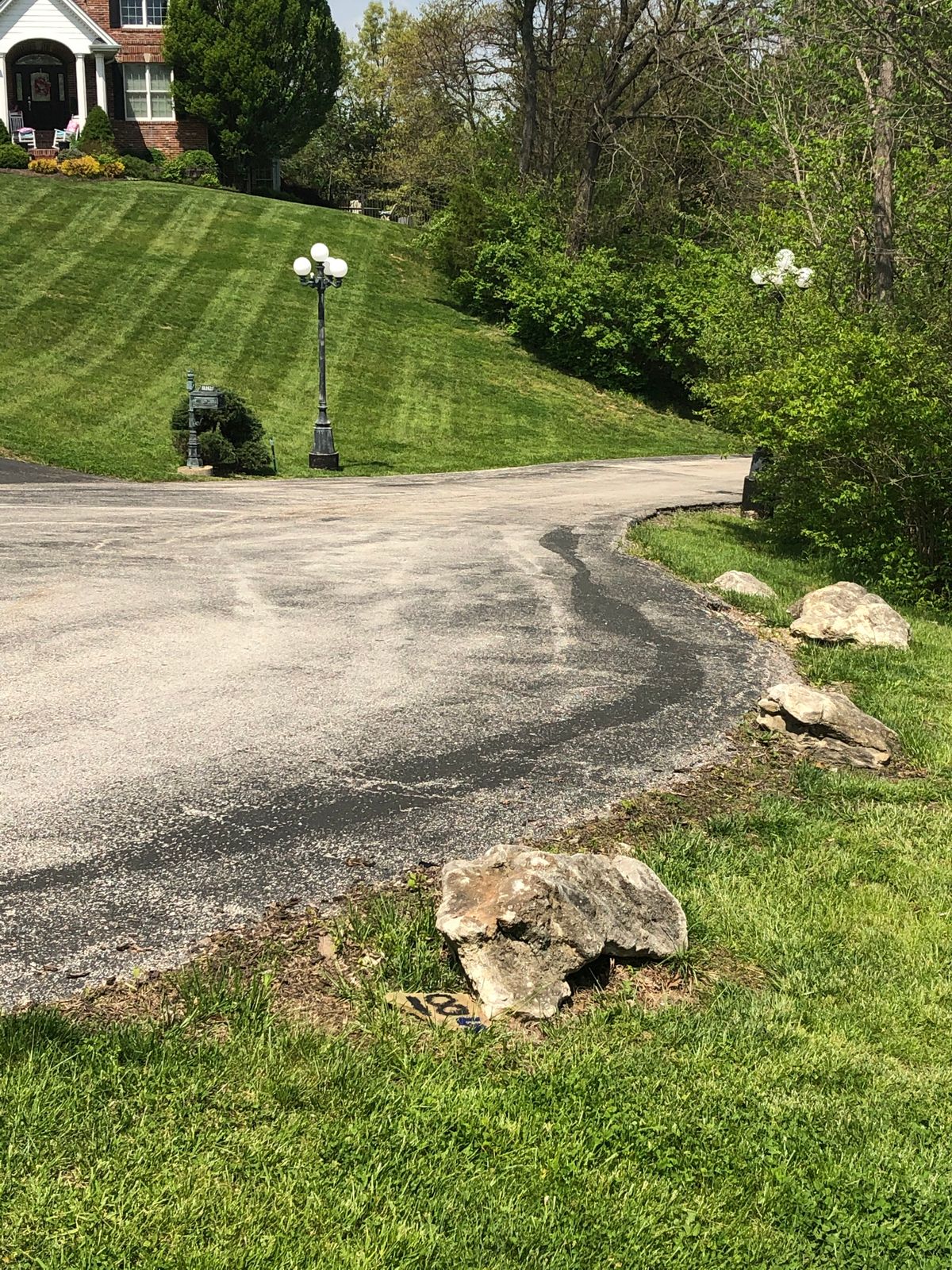 Hole 18 is about 450 down hill to the right.