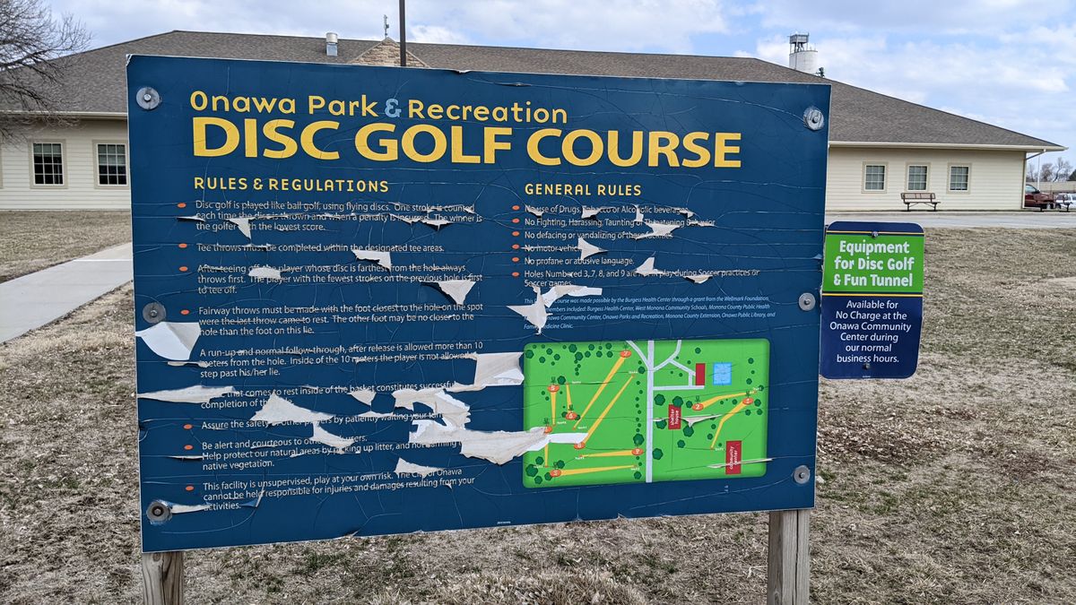 Onawa Park Disc Golf Course