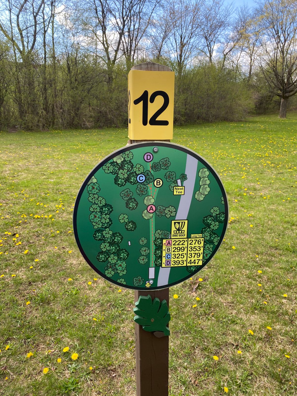 Hole 12 sign