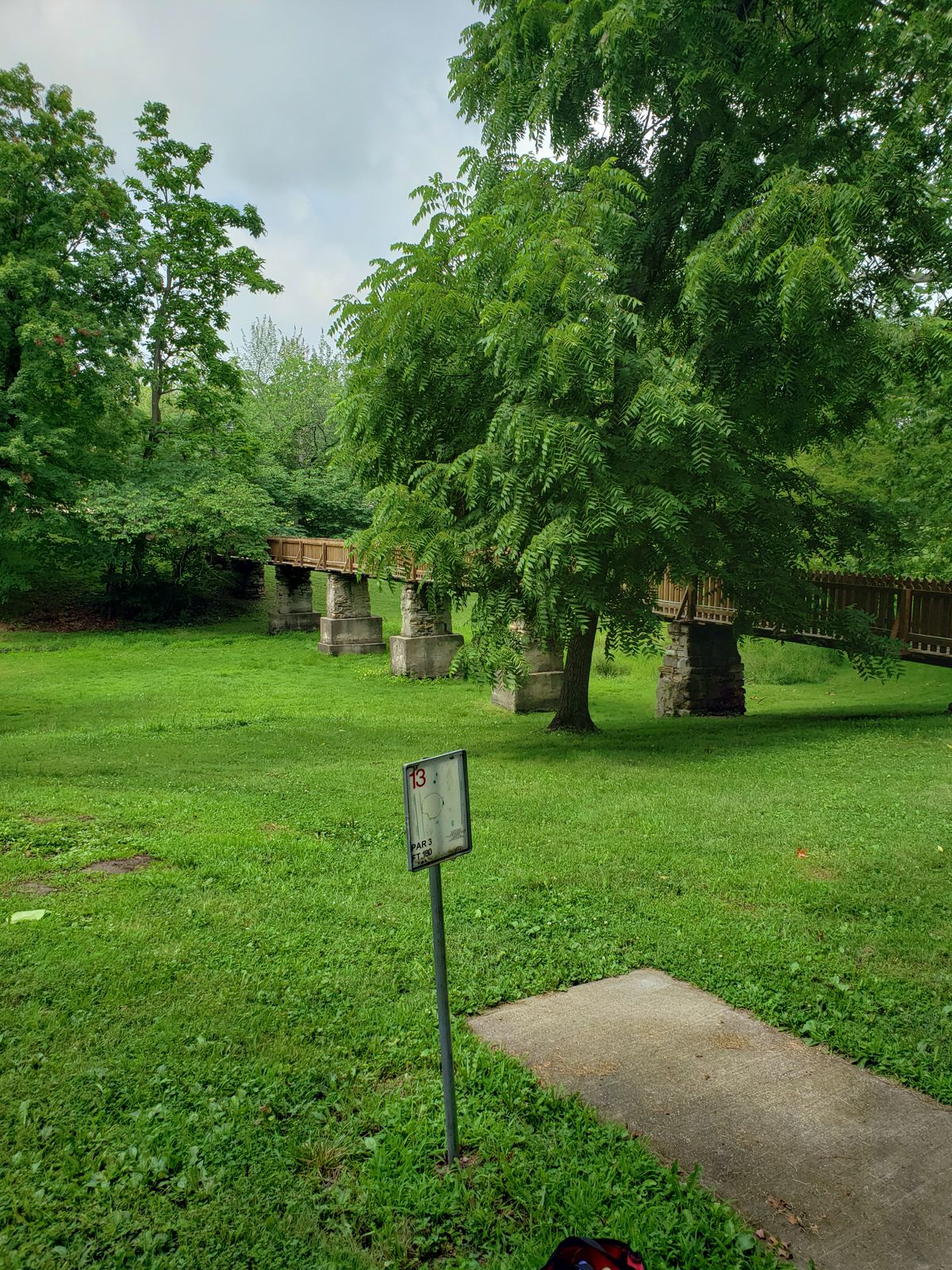 #13 facing foot bridge.
