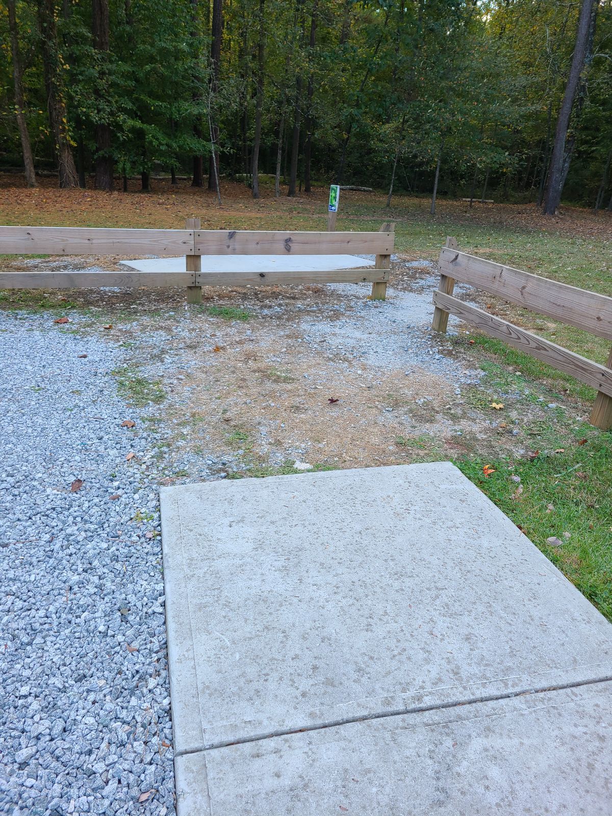See,...there it is,...the tee for hole 5