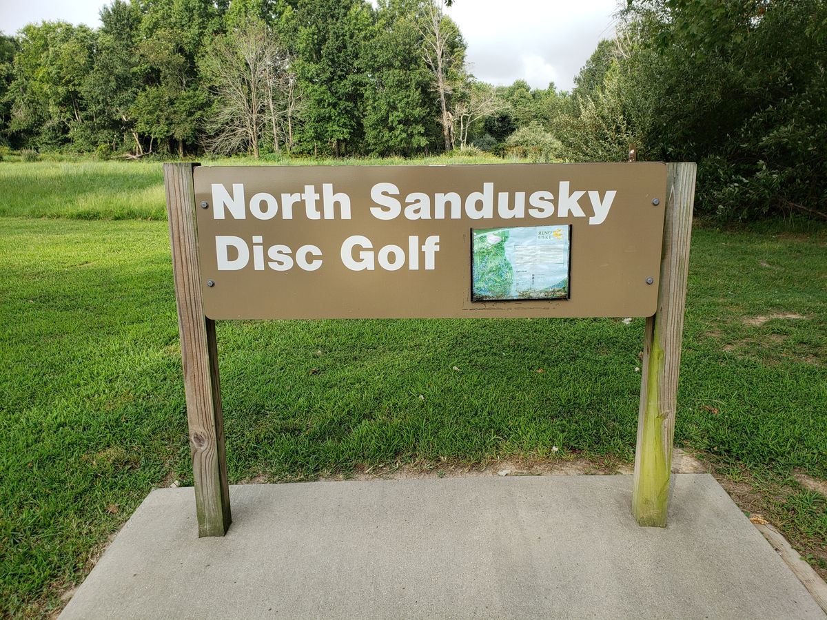 Park sign near hole #1
