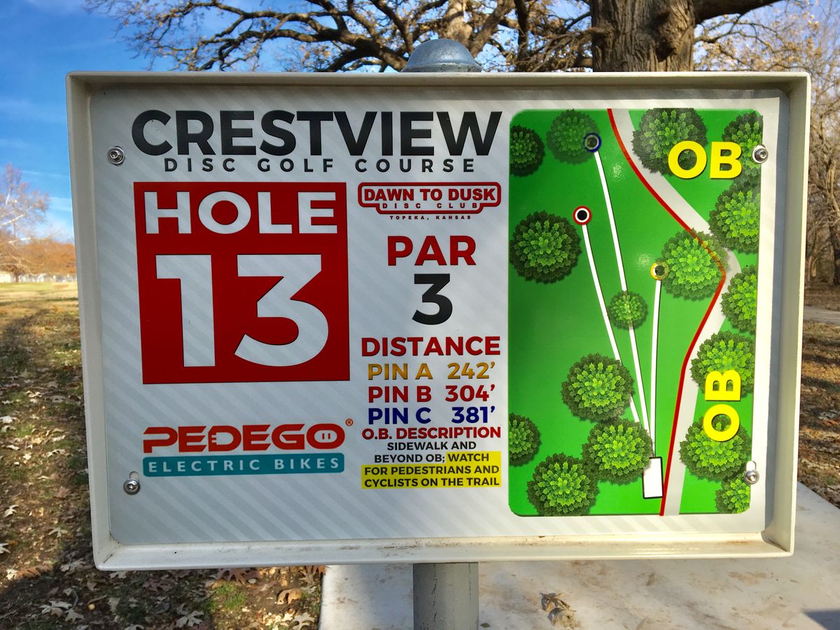 Hole 13 Tee Sign