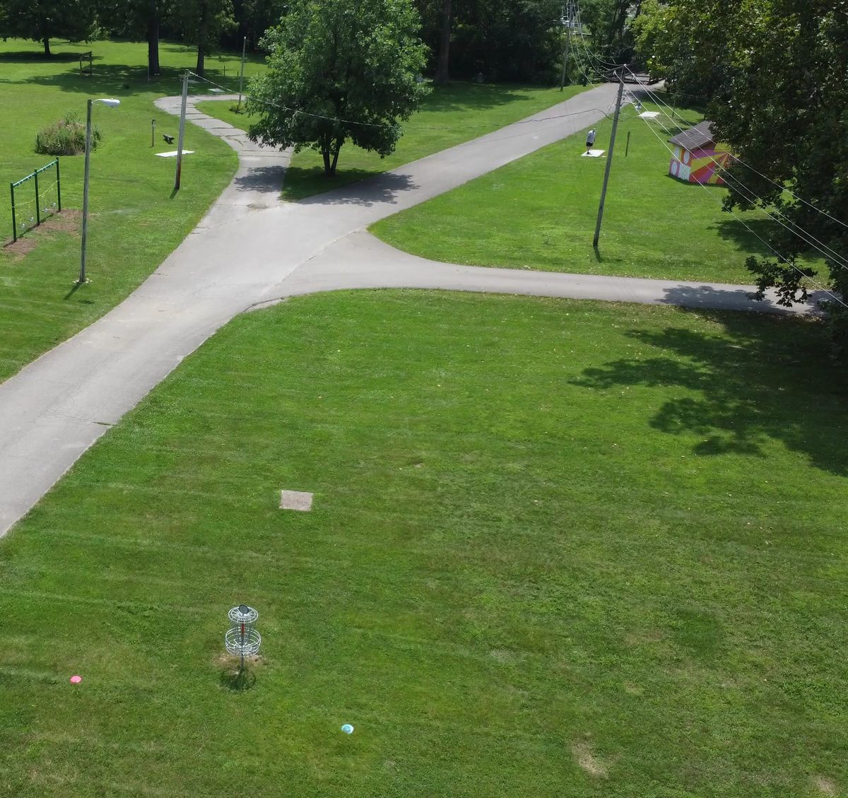 Overhead shot of hole 8.
