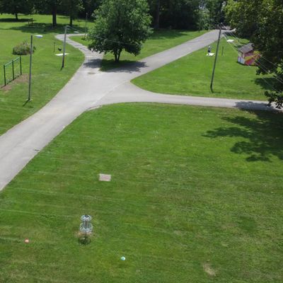 Overhead shot of hole 8.