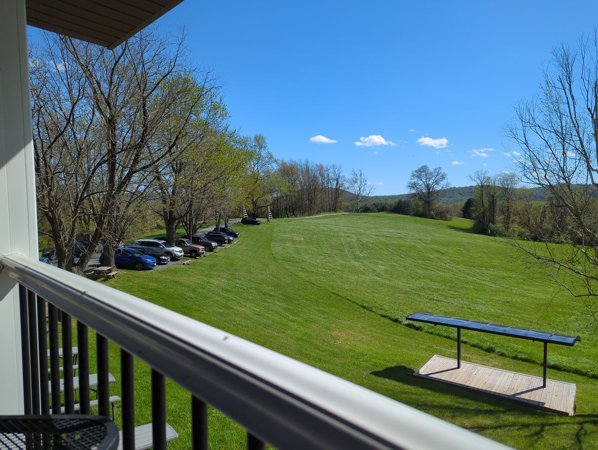 View of the parking lot from the onsite  beer and wine tasting.