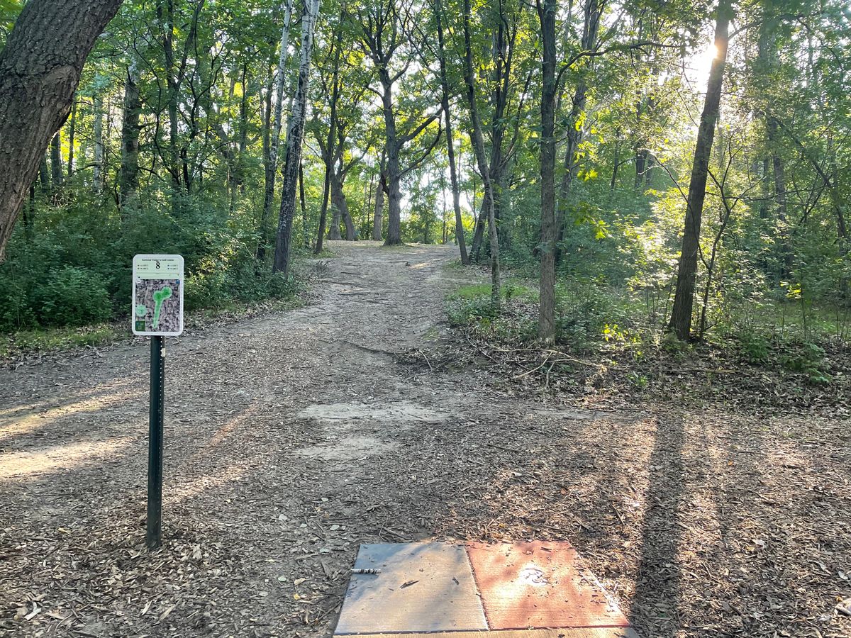 Looking up the hill on 8 during a morning round.