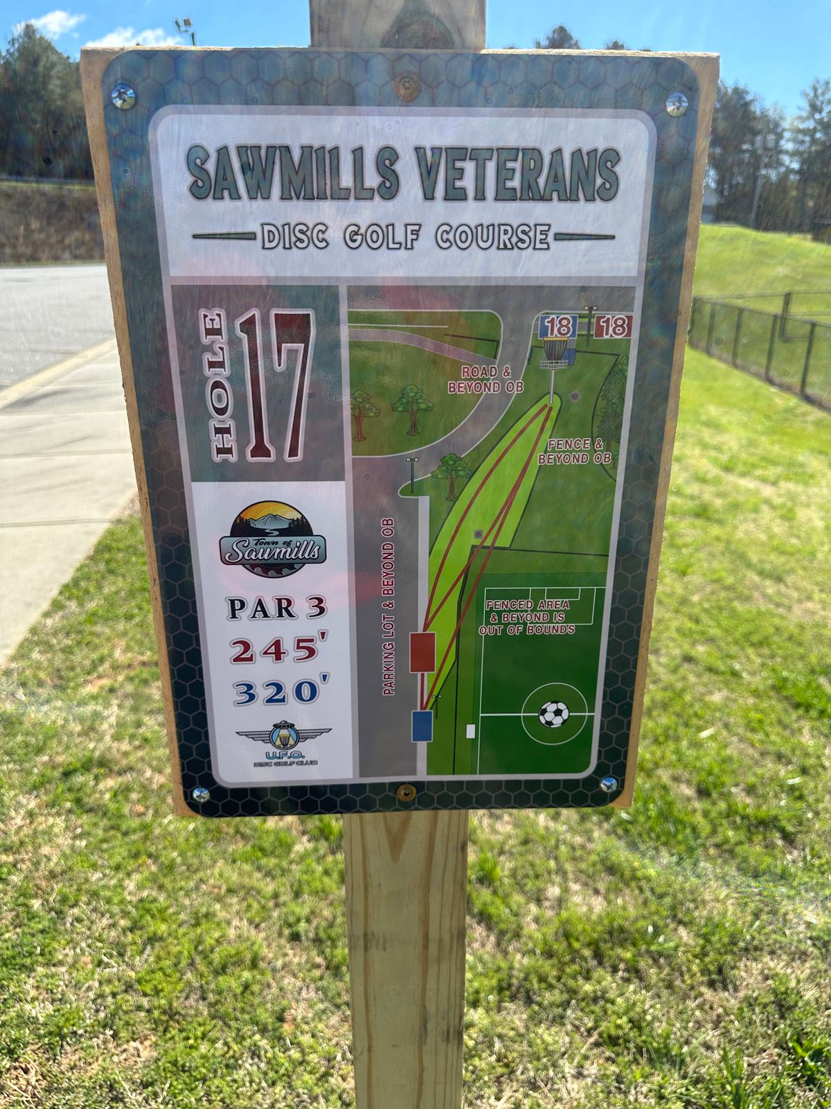 Hole 17 tee sign