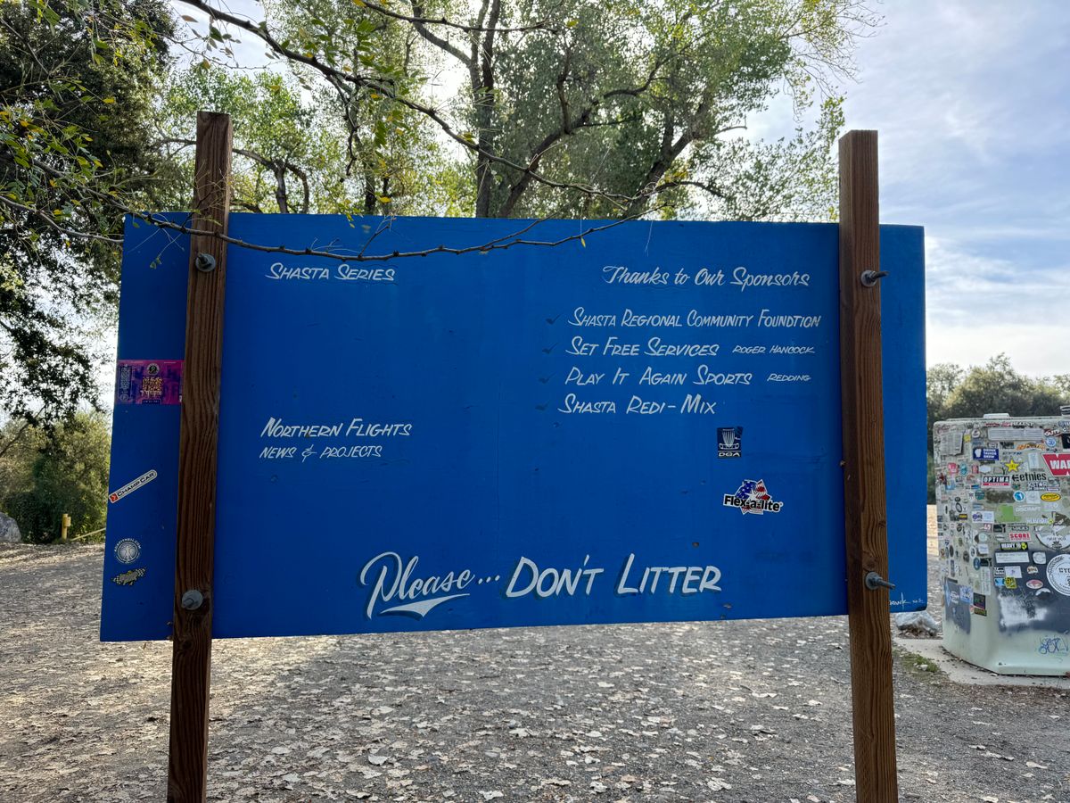 Backside of main sign