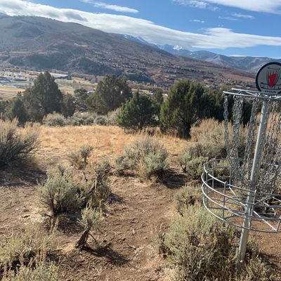 View of hole 1 pin. Edwards in the background.
