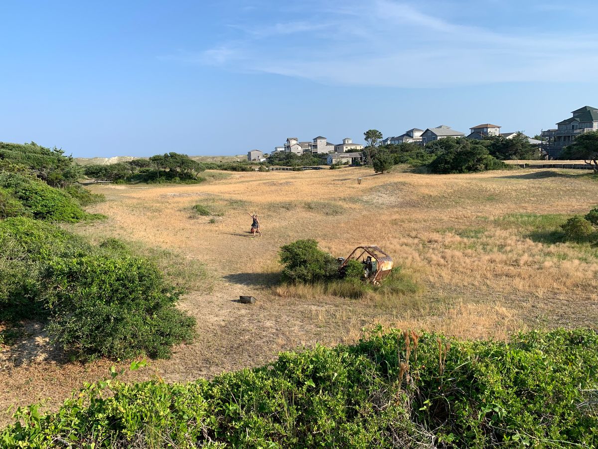 Overlooking course towards ocean from right above the Frisco Disco sign.