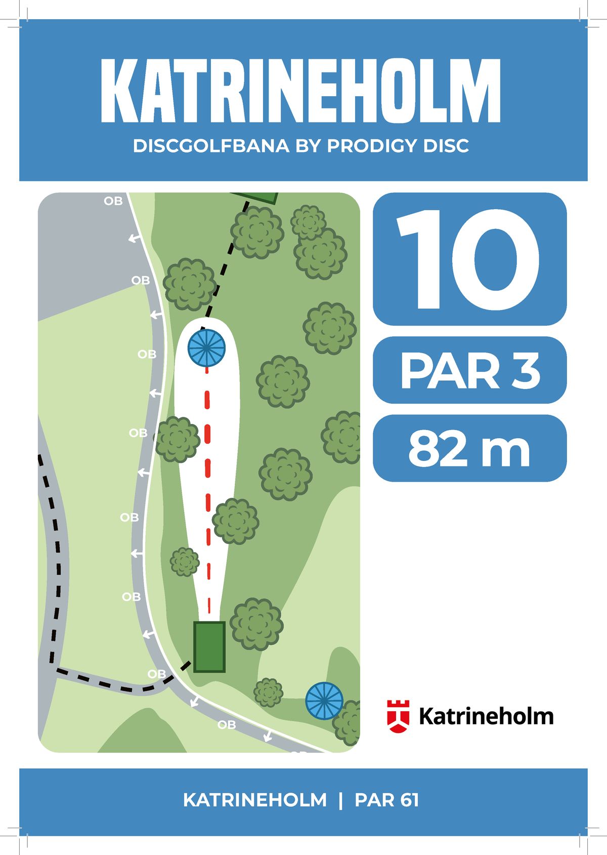 Hålkarta 10, par 3, 82 m