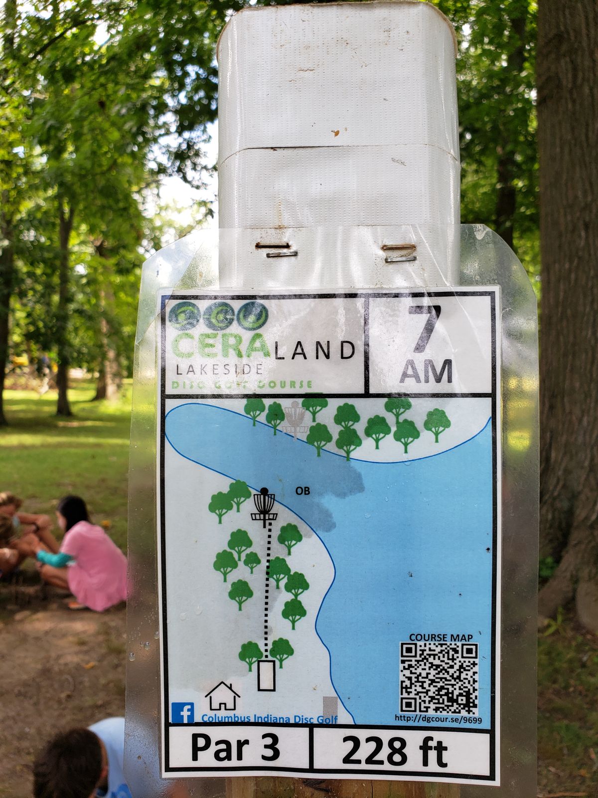 #7 Amateur Tee Shot Sign, Near activities building.