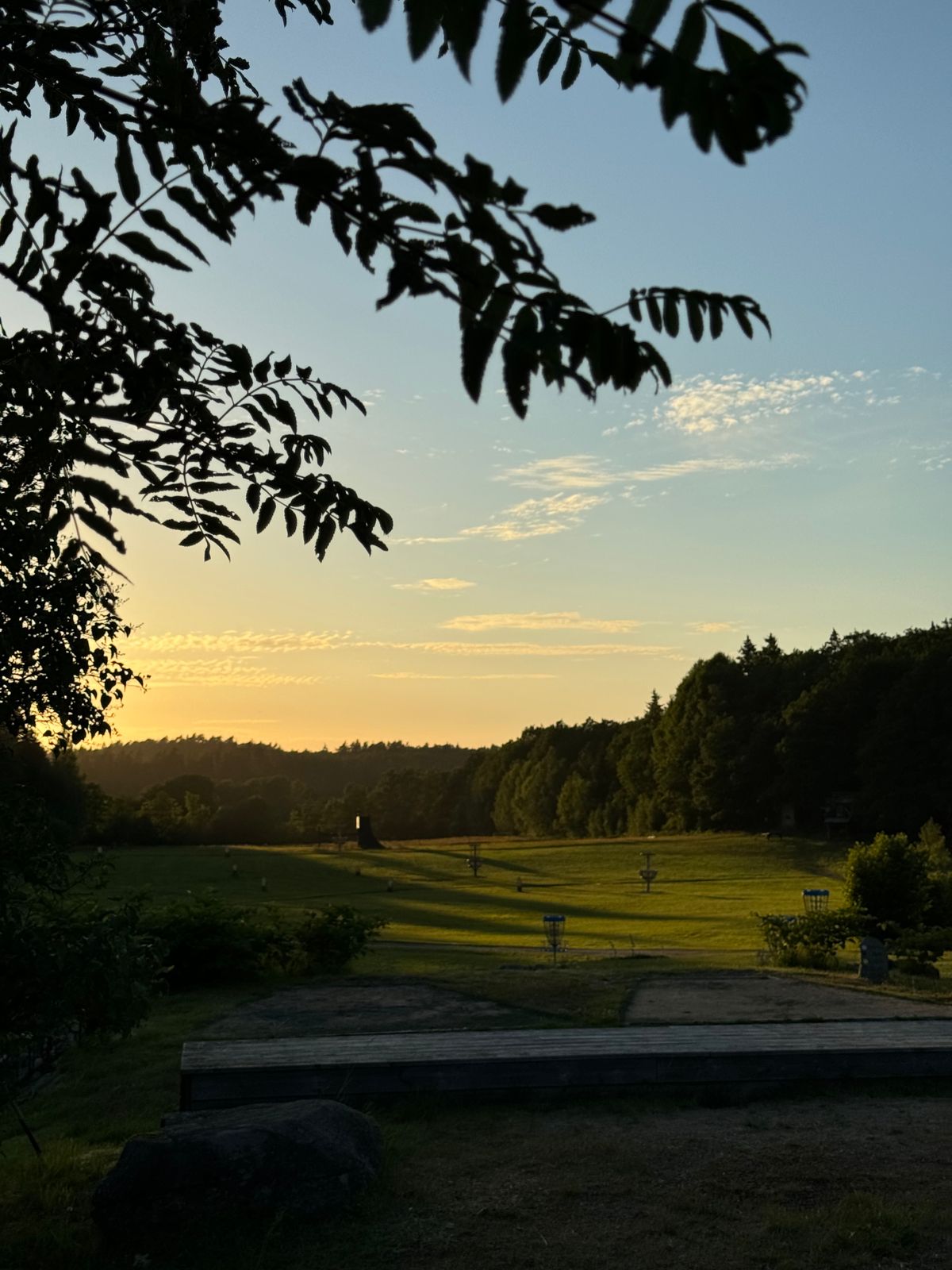 View over driving range from Hole 18 basket