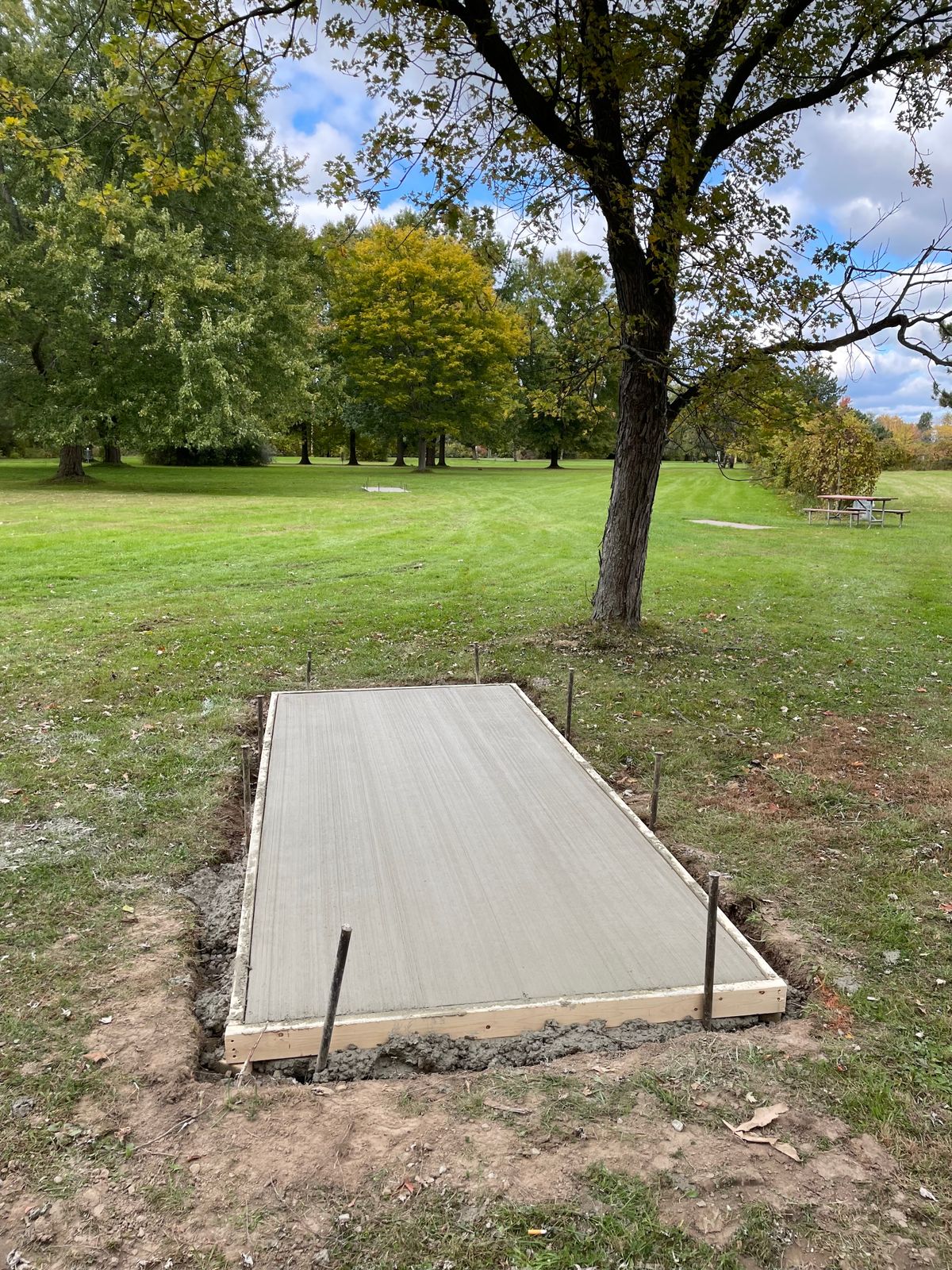 New tee pad install