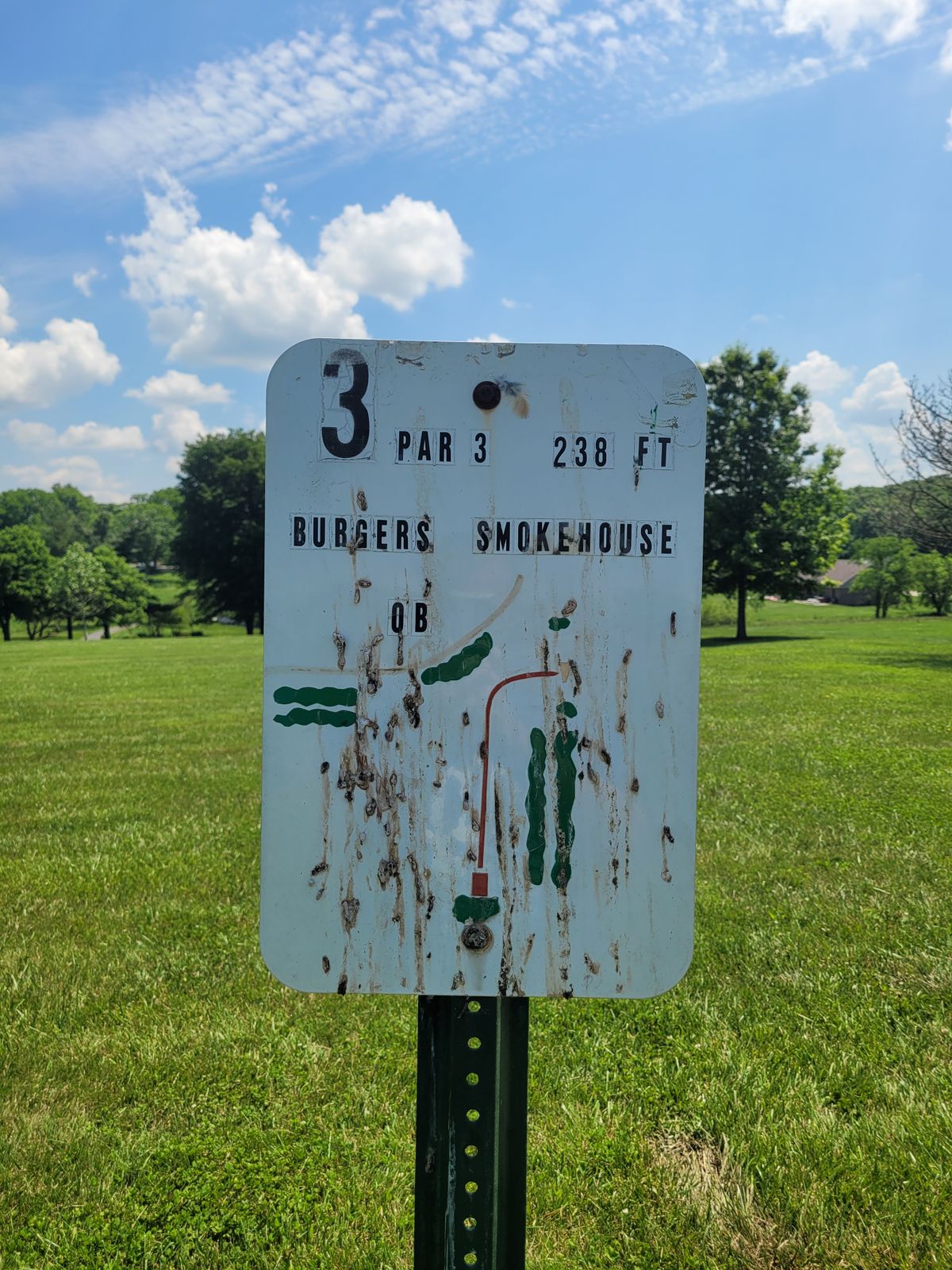Hole 3 Tee Sign