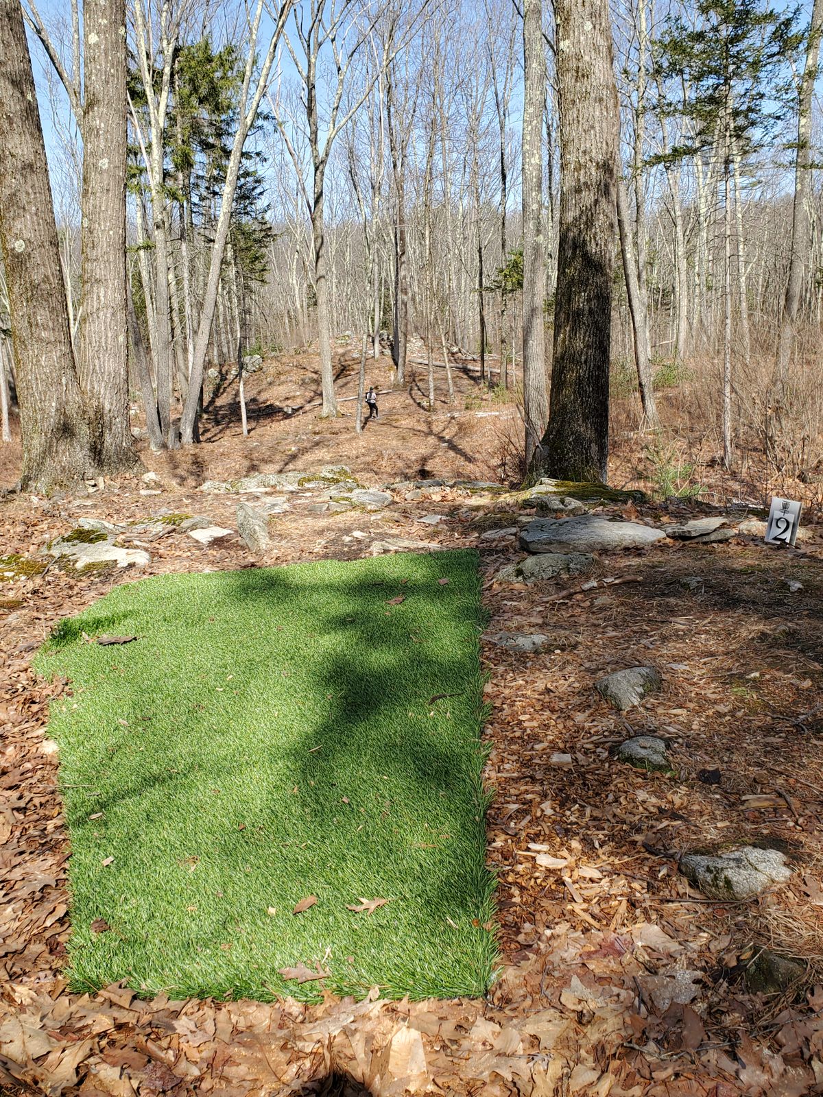Hole 2 tee pad.