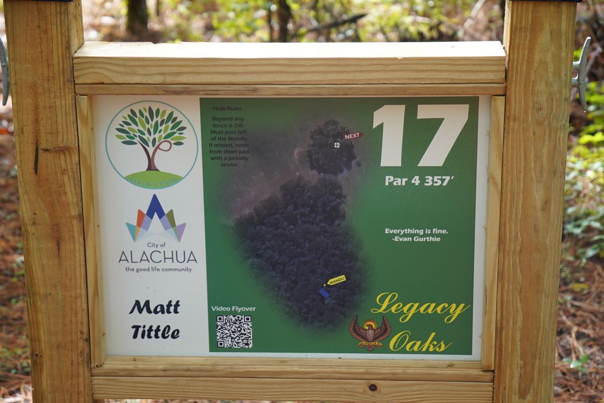Hole 17’s tee sign