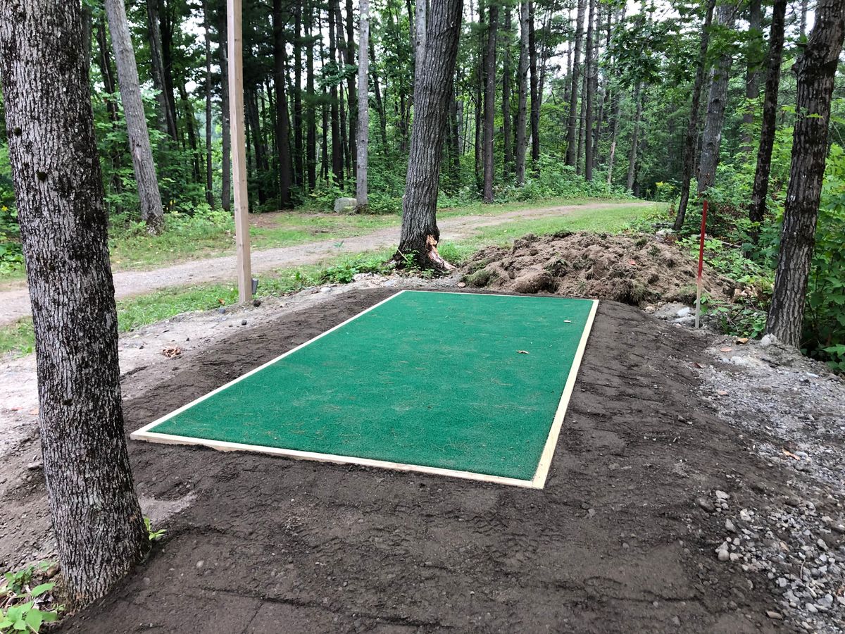 Red tee on hole 2
