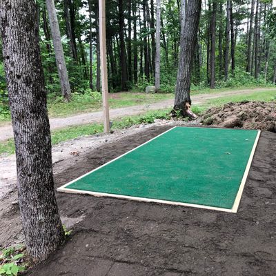 Red tee on hole 2